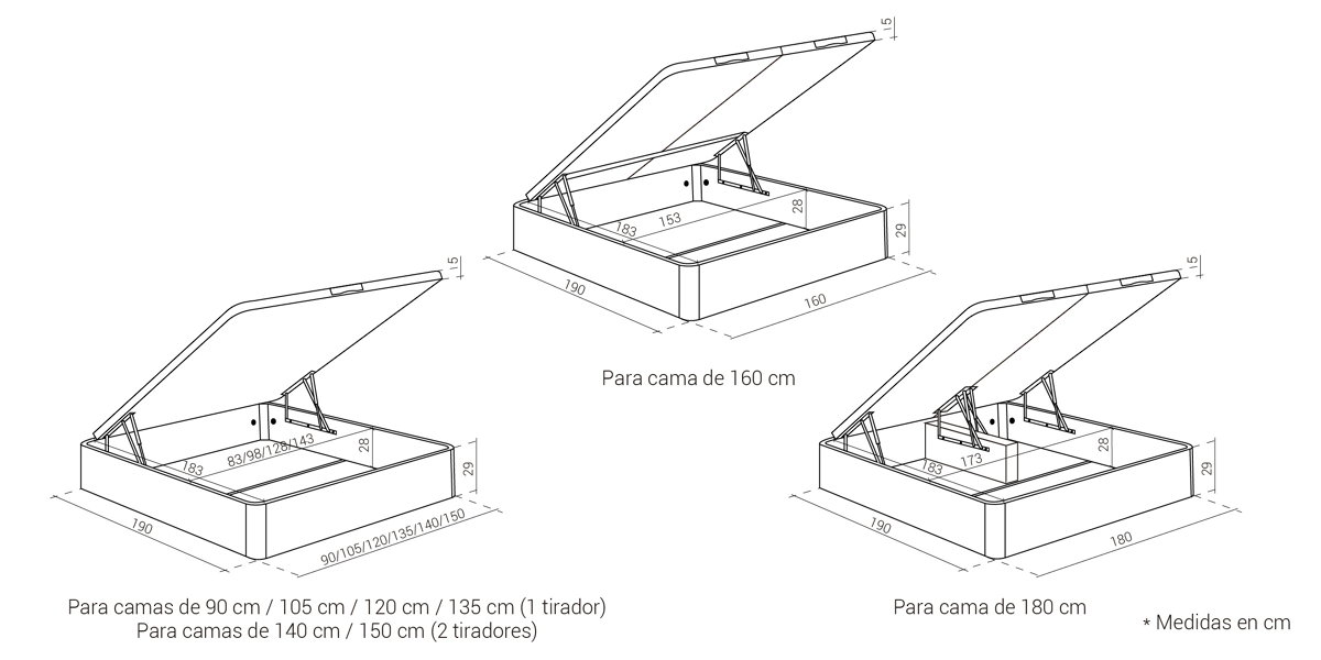 Canapé personalizable Full Medidas canapés 150 x 190 cm Tipo de sobre Base  tapizada