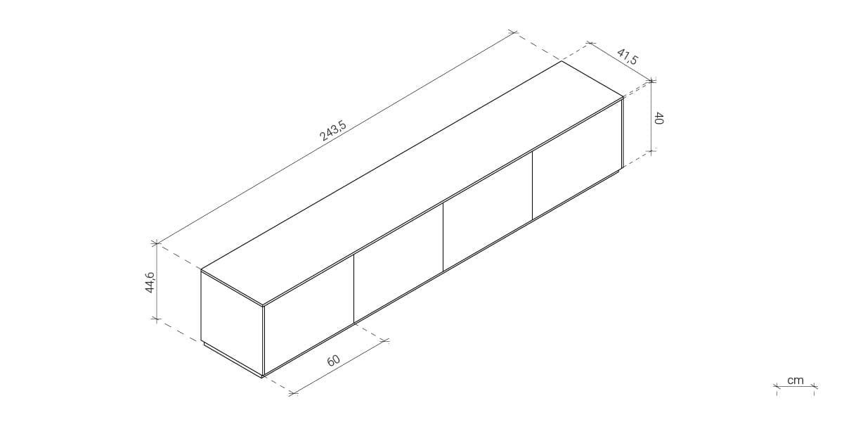 Porta TV Milos 240 Gihome ® bianco pero